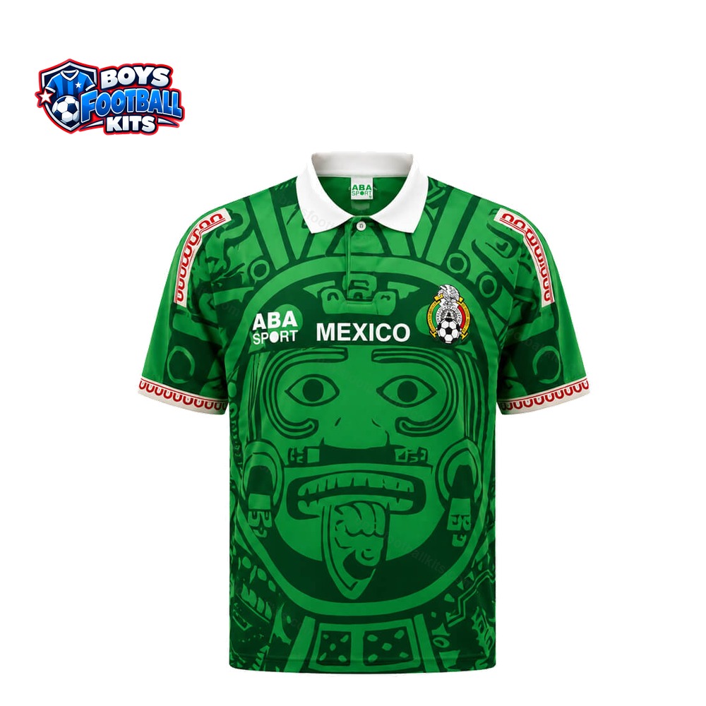 Mexico Retro Home Football Shirt 1998 - Front Studio View