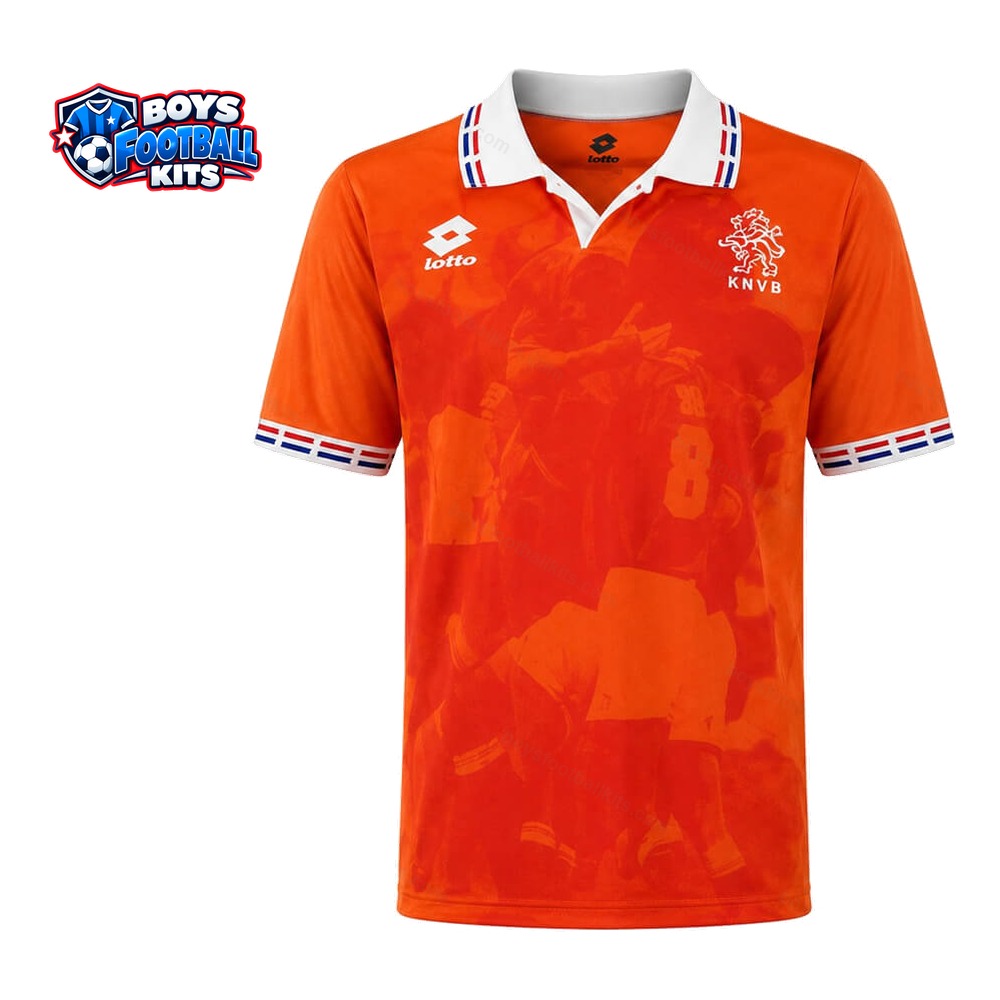 Netherlands Retro Home Football Shirt 1996 - Front Studio View