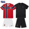 Norway Home and Away Gift Pack World Cup Kids Football Kits 2026 - Braut Haaland 9 - 2-Kit Value Bundle