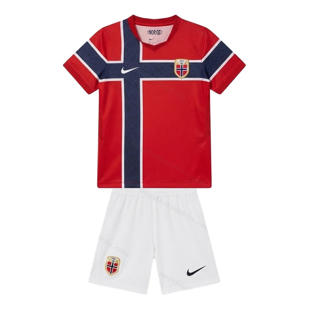 Norway Home and Away Gift Pack World Cup Kids Football Kits 2026 - Braut Haaland 9 - View 2