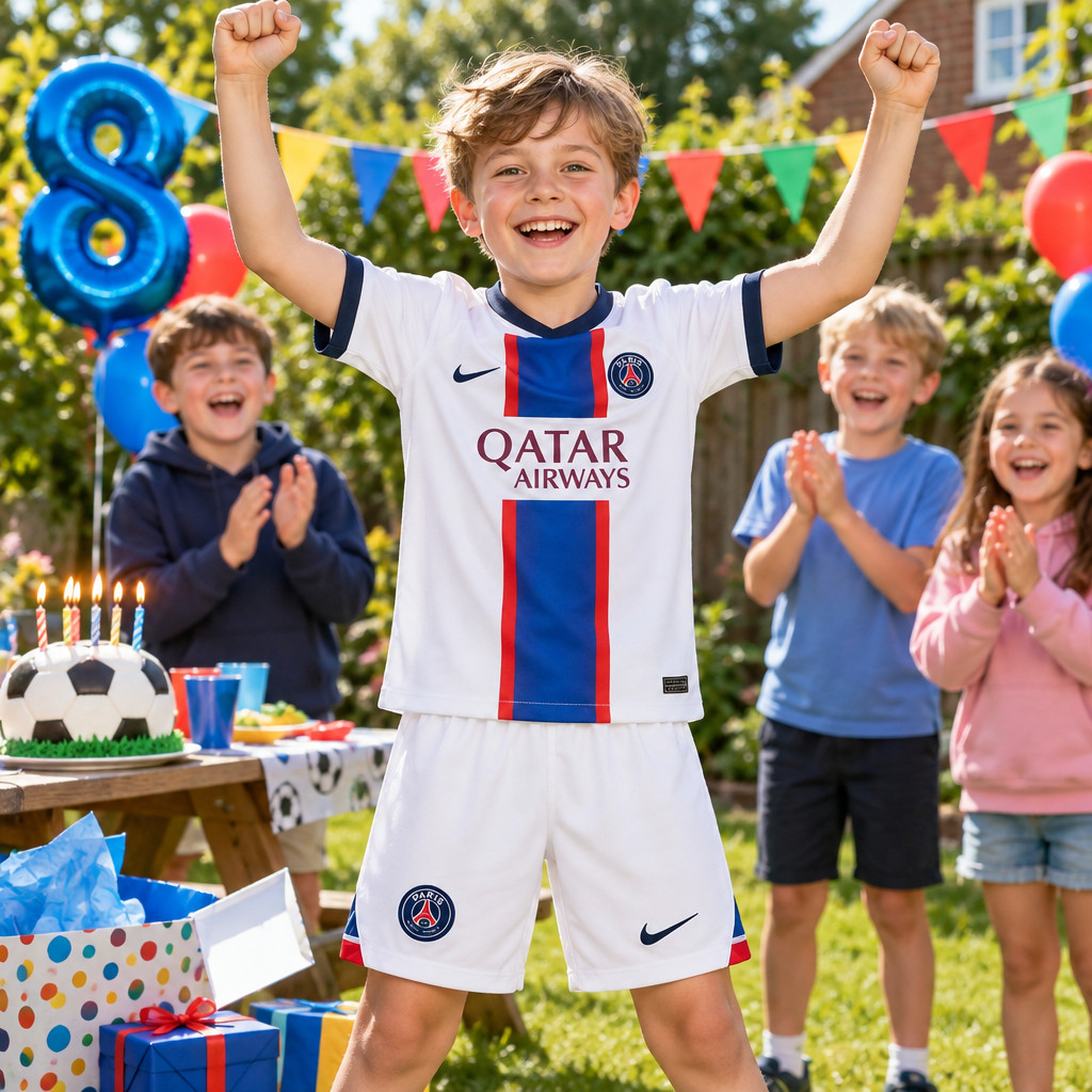 PSG Home and Away Gift Pack Kids Football Kits 26/27 - boys birthday party kids football kit gift