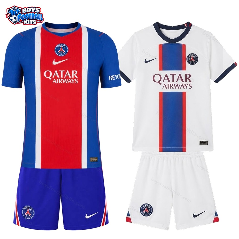 PSG Home and Away Gift Pack Kids Football Kits 26/27 - 2-Kit Value Bundle