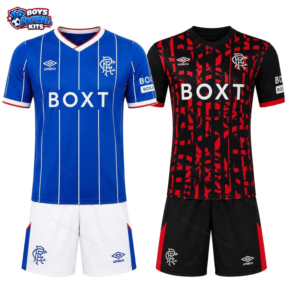Rangers Home and Third Gift Pack Kids Football Kits 26/27 - 2-Kit Value Bundle
