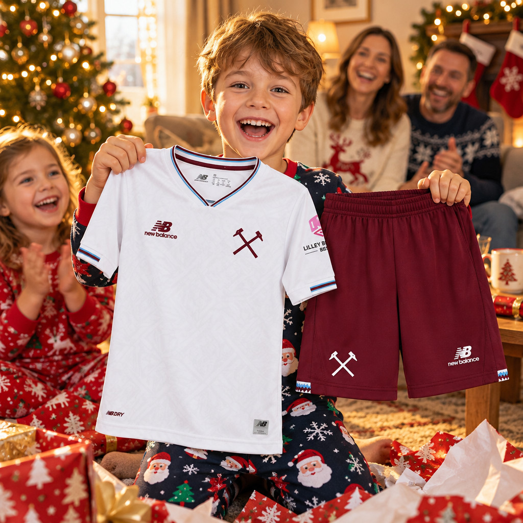 West Ham United Away and Third Gift Pack Kids Football Kits 26/27 - Christmas morning football gift for boys