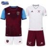 West Ham United Home and Away Gift Pack Kids Football Kits 25/26 - 2-Kit Value Bundle