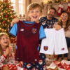 West Ham United Home and Away Gift Pack Kids Football Kits 26/27 - Christmas morning football gift for boys